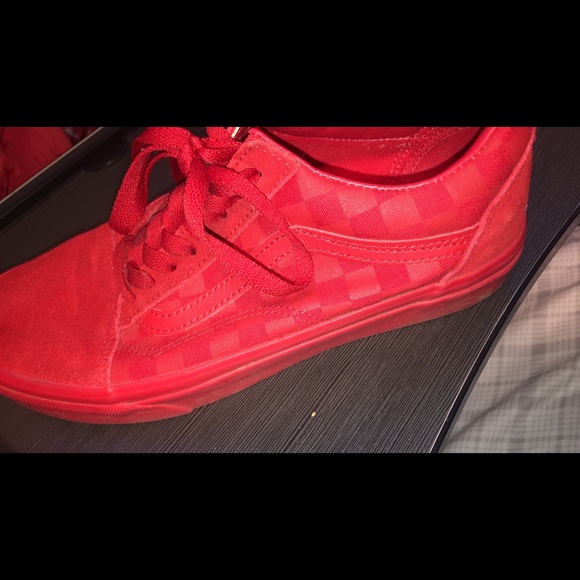 Vans Old School All red women’s 9 mens 7.5 - Picture 4 of 4
